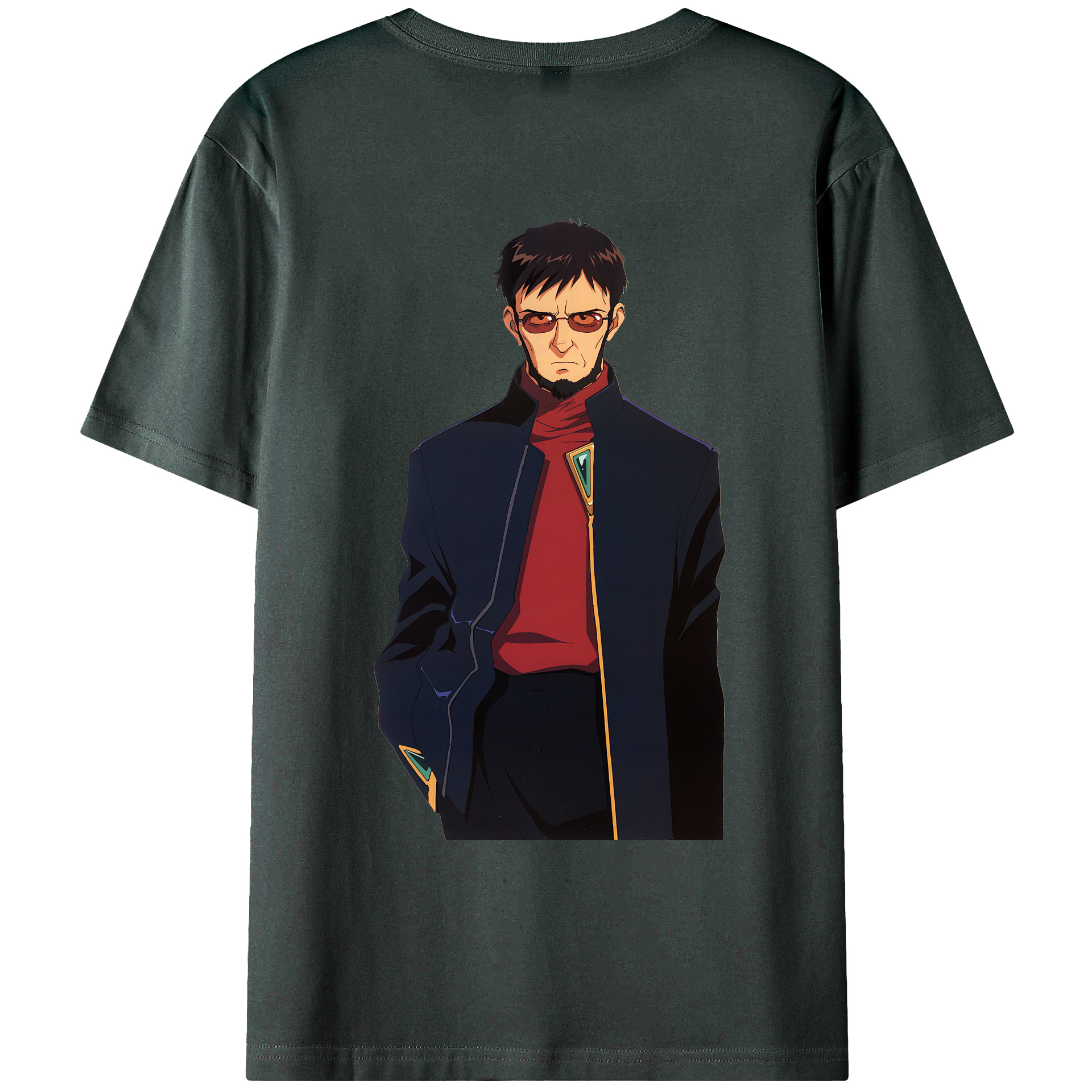 （画像用） EVA 新世紀エヴァンゲリオン 綿100％ メンズ半袖Tシャツ（バックプリント） 通気性